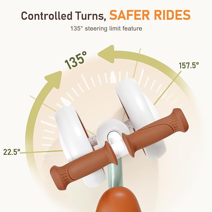 Colorful Lighting Baby Balance Bike Toys for 1 Year Old Girl Gifts, Balance Bike 1 Year Old No Pedal, 12-24 Months Toddler Ride on Toys with 4 Silent Wheels & Soft Seat, 1st Birthday Gifts, Green