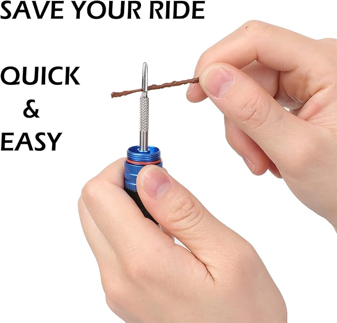 RRK Tubeless Bike Tire Tool, Repair Kit and Sealant Injector Syringe Set with Valve Removal Tool Kit