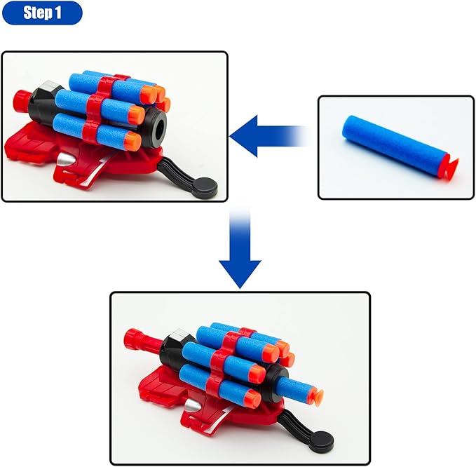 2 Sets Spider Web Shooters Christmas Decorations Stocking Stuffers for Kids Cosplay Launcher Gloves with Wrist Toy Set Hero Webs Shooter for Kids