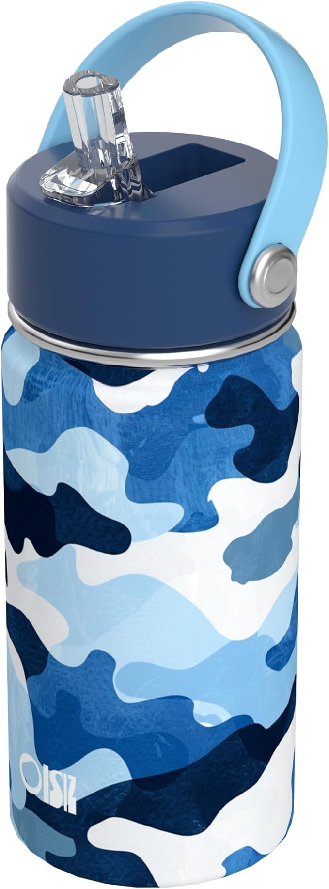 OISIZ Kids Water Bottle with Straw Lid 14oz, Vacuum Insulated 316 Stainless Steel Water Bottles for Kids for School, Leakproof Water Bottle, BPA Free and Keep Cold for 24 Hours