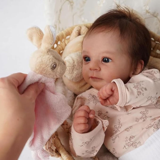 MAIHAO Realistic Reborn Baby Doll - 18 inch Lifelike Newborn Bebe Doll Girl Soft Body Open Eyes Real Life Like Baby Dolls Gifts for Kids Age 3+
