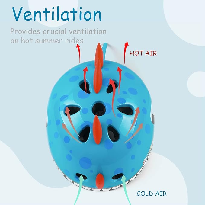 Kids Toddler Bike Helmet, Adjustable and Multi-Sport for Child Boys and Girls, 2 Sizes