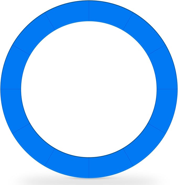 AW 12/13/14/15FT Trampoline Spring Cover Replacement Trampoline Safety Pad Trampoline Accessories, UV-Resistant, PVC EPE Foam Protection Blue/Multicolor/Green