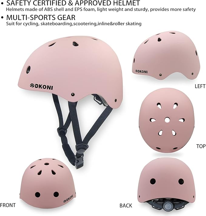 Kids Bike Helmet, Adjustable and Multi-Sport, from Toddler to Youth, 3 Sizes