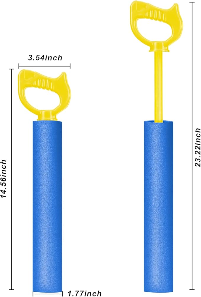 4-Pack Water Blaster Soaker Guns Set,15'' Water Guns with Plastic Handle Outdoor Swimming Pool Beach Summer Fun Party Games