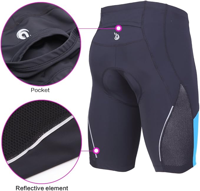 beroy Men's Comfortable Bicycle Cycling Pants, 3D Padded Bike Shorts