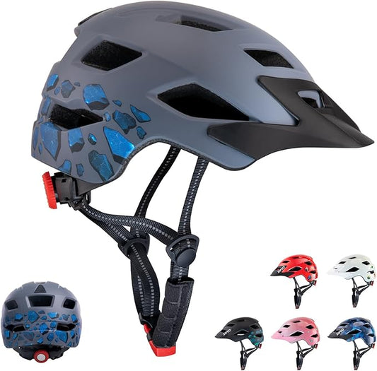 Kids Bike Helmet for Boys & Girls Ages 5-8-14,Lightweight Adjustable 50-57cm Bicycle Helmet with Visor & Reflective Strap，CPSC Certified for Cycling, Skating, Scooters