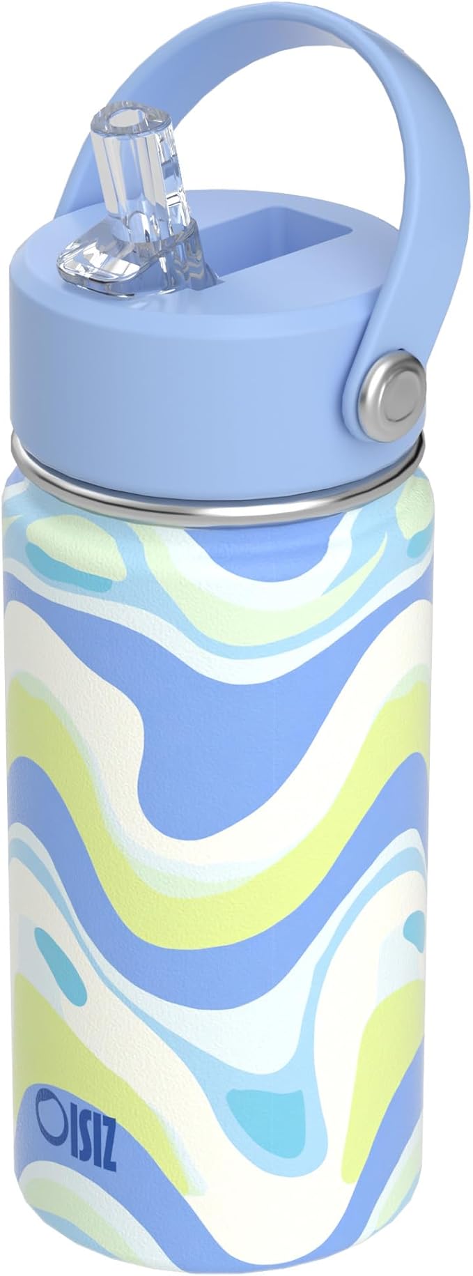 OISIZ Kids Water Bottle with Straw Lid 14oz, Vacuum Insulated 316 Stainless Steel Water Bottles for Kids for School, Leakproof Water Bottle, BPA Free and Keep Cold for 24 Hours