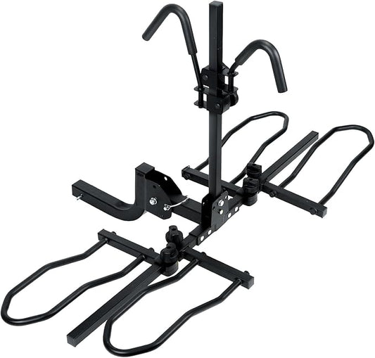 2-Bike Hitch Mounted Platform Bicycle Rack Foldable Bike Carriers for Cars Trucks SUVs Minivans with 2" Hitch Receiver