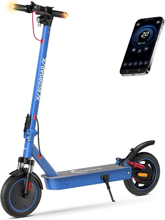 Electric Scooter for Adults, 30-32Miles Long Range Electric Scooters, 500W-750W Motor & 21-25MPH Adults Commuting Scooters, 10" Tires, Lightweight Foldable E-Scooter with Turn Signals