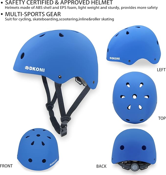 Kids Bike Helmet, Adjustable and Multi-Sport, from Toddler to Youth, 3 Sizes