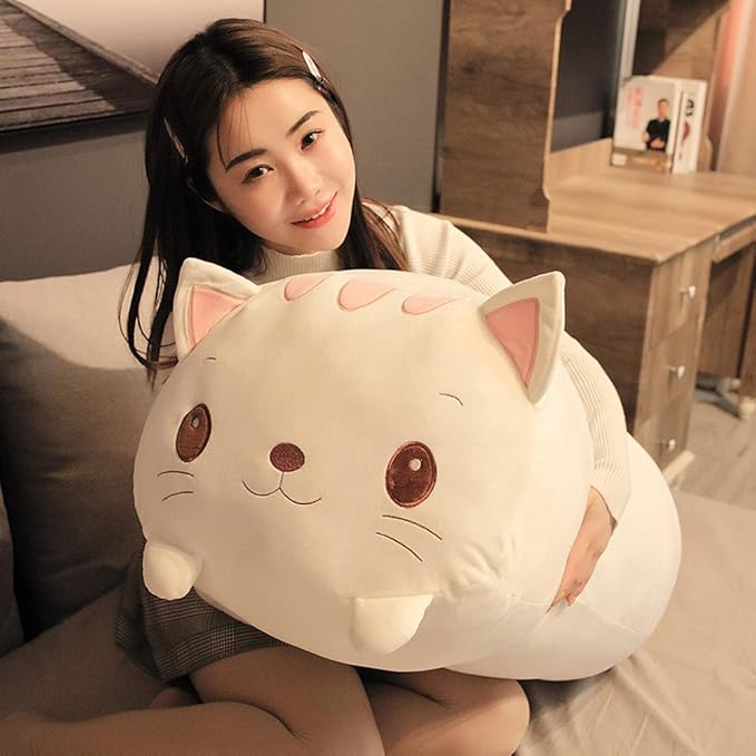 Cat Plush Hugging Pillow, Soft Kitten Cat Stuffed Animal Toy Body Pillow 23.6"