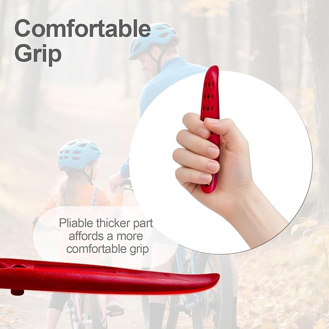 Ultra Strong Bicycle Tyre Levers, 2 Sets Compact Bike Tire Repair Kit, Sturdy Plastic Bike Tire Spoons Set, Reliable Cycling Changing Tools, Quick Repair Pry Bar Lever Kits, Red, Black