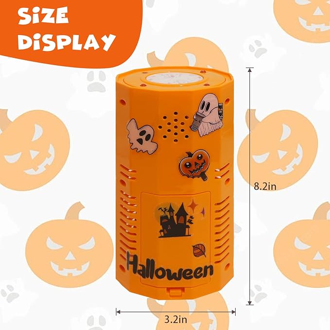 Halloween Bubble Machine with DIY Sticker,Portable Automatic Bubble Machine with Lights and Spooky Sound Effects/DIY Sticker,Bubble Maker Toys for Kids & Adults Outside Activities Parties Halloween