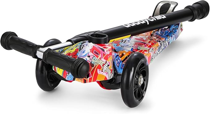 Kids Kick Scooter, 3 Wheeled Scooter for Kids, Child/Toddlers Toy, Adjustable Height, Anti-Slip Deck, Flashing Wheel Lights, for Boys/Girls 3-12 Year Old