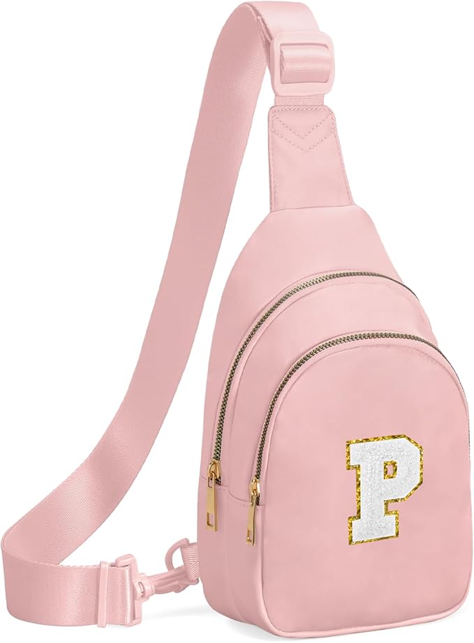 Birthday Gifts for 7 8 9 10 11 12 13 Year Old Girls Small Initial Sling Bag Cross Body Bag Fanny Pack for Girls