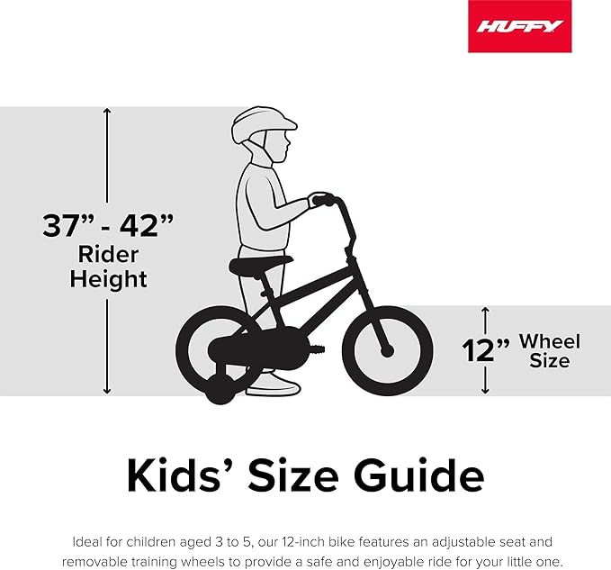 Huffy Upshot 12/16/20 Inch Boys' Bike for Kids, Ages 3+ Years Old, Multiple Color Options, Removable Training Wheels (12" and 16" Only), BMX Design, Designed for Growth, Durable, Easy Assembly