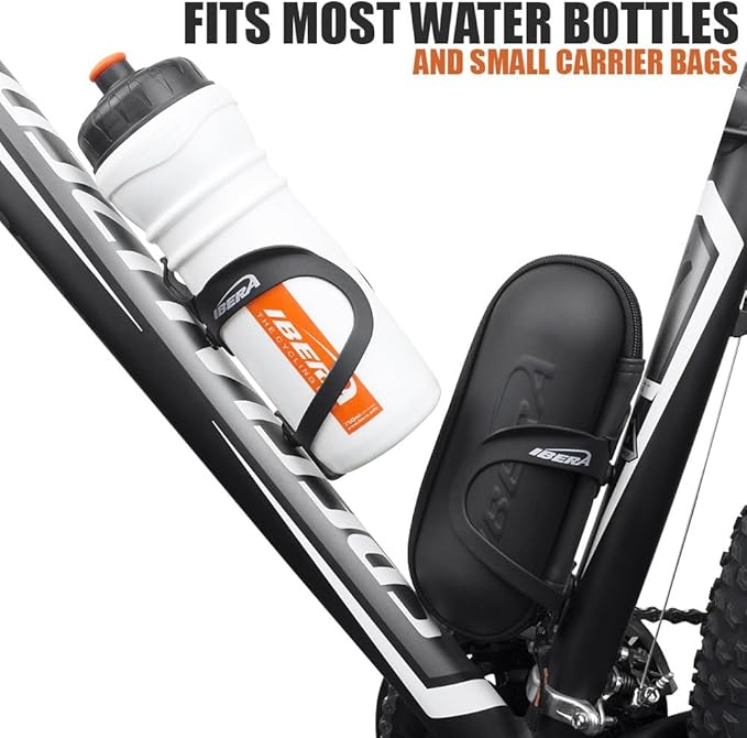 Ibera Bike Water Bottle Holder, Quick Access Water Bottle Holders for Bike with Firm Grip, Lightweight Aluminum Cage, Fits Standard & Oversized Bottles, Stylish Easy Mount Bikes Bottle Holder