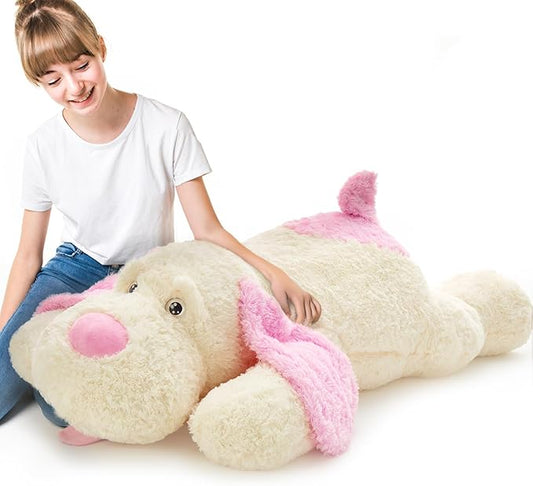 MaoGoLan 52“ Giant Stuffed Puppy Dog Animal,Ultra Soft Large Dog Plush Soft Plush Dog Pillow Toy for Girls,Kids,Puppy Lover