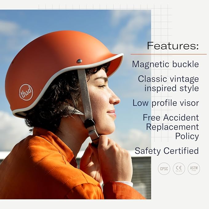 Thousand Heritage 2.0 Adult Bike Helmet; The Original Low Profile Retro Commuter Cycling Helmet Safety Certified for Bicycle Skateboard Skating Roller Skates; for Men & Women