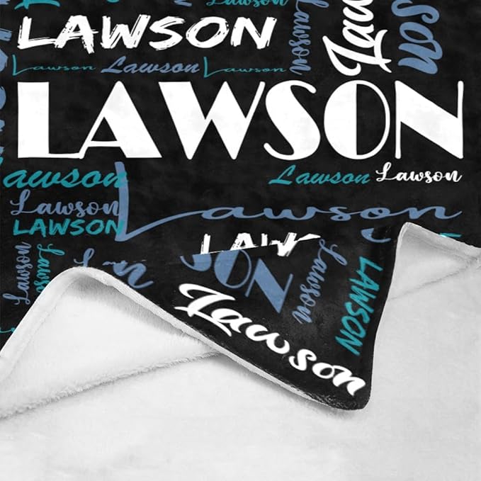 Dr.TOUGH Personalized Name Blanket Personalized Blanket for Adult Kids Flannel Customized Personalized Blankets and Throws