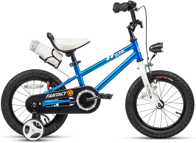 Glerc Fantacy Kids Bike, 12-20 Inch Children Bicycle for 2-13 Years Old Boys Girls, Kids Bicycle with Water Bottle Holder & Headlight & Training Wheels, Multiple Colors