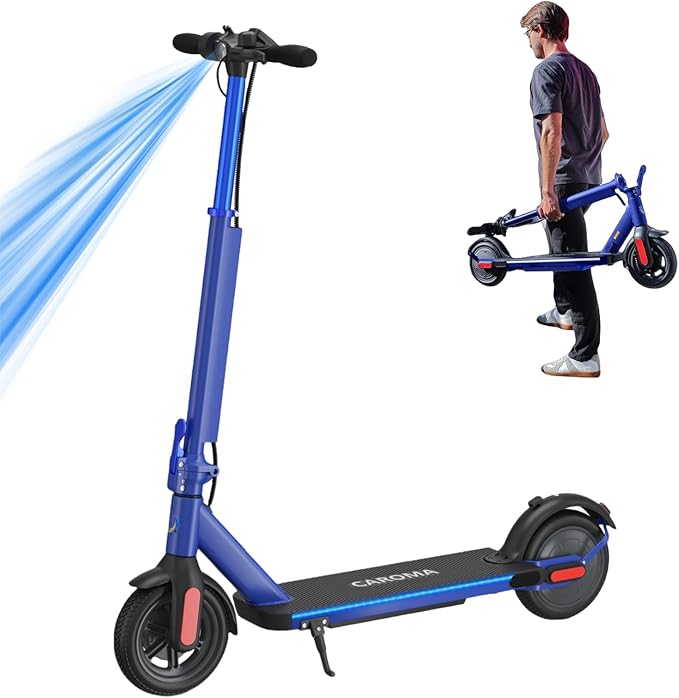 Caroma Electric Scooter, 750/500/350W Motor & 25/20 MPH Speed, Fast Adjustable Electric Scooter for Adults Max 25/20 Miles, Foldable Commuting E-Scooter w. Dual Braking System & Cruise Control