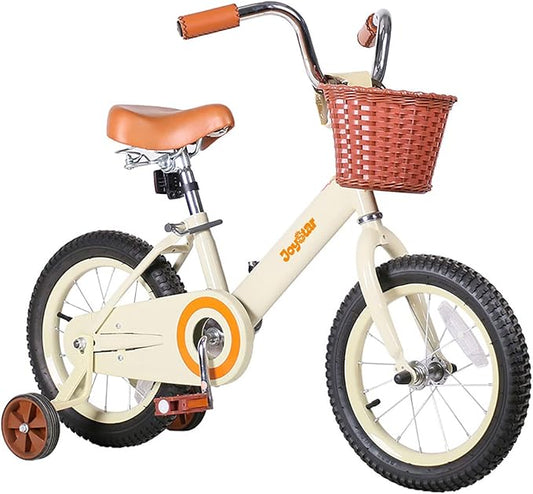 JOYSTAR Classic Style Kids Bike with Training Wheels & Basket, 12 14 16 Inch Girls Bike for 2-7 Years Old, Kids' Bicycles
