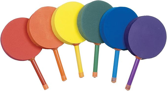 Champion Sports 7-inch Racquetball Foam Paddle Set of 6 - Assorted Colors