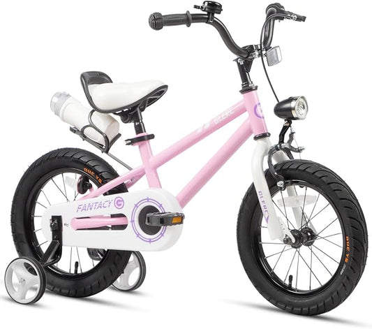Glerc Fantacy Kids Bike, 12-20 Inch Children Bicycle for 2-13 Years Old Boys Girls, Kids Bicycle with Water Bottle Holder & Headlight & Training Wheels, Multiple Colors