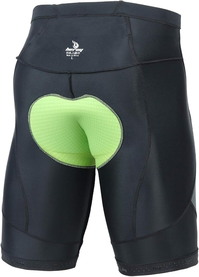 beroy Men's Comfortable Bicycle Cycling Pants, 3D Padded Bike Shorts
