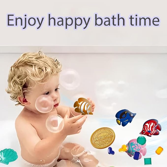 LITTLE FROGGY Kid’s Diving Set with 30 Pcs Diving Toy Kit Perfect for Pool, Beach, Water Parks, for Swimming Training & Water Games for Boys Aged 3-12 (Pirate)