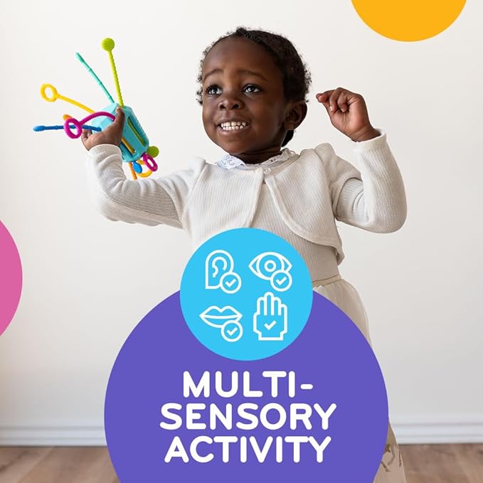 Mobi Zippee Activity Toy - Sensory Activities for Toddlers and Kids, BPA-Free & Food Grade Silicone, Montessori Learning Games for Ages +1 (Original)