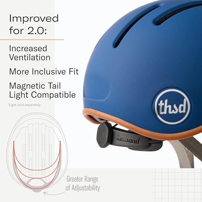 Thousand Heritage 2.0 Adult Bike Helmet; The Original Low Profile Retro Commuter Cycling Helmet Safety Certified for Bicycle Skateboard Skating Roller Skates; for Men & Women