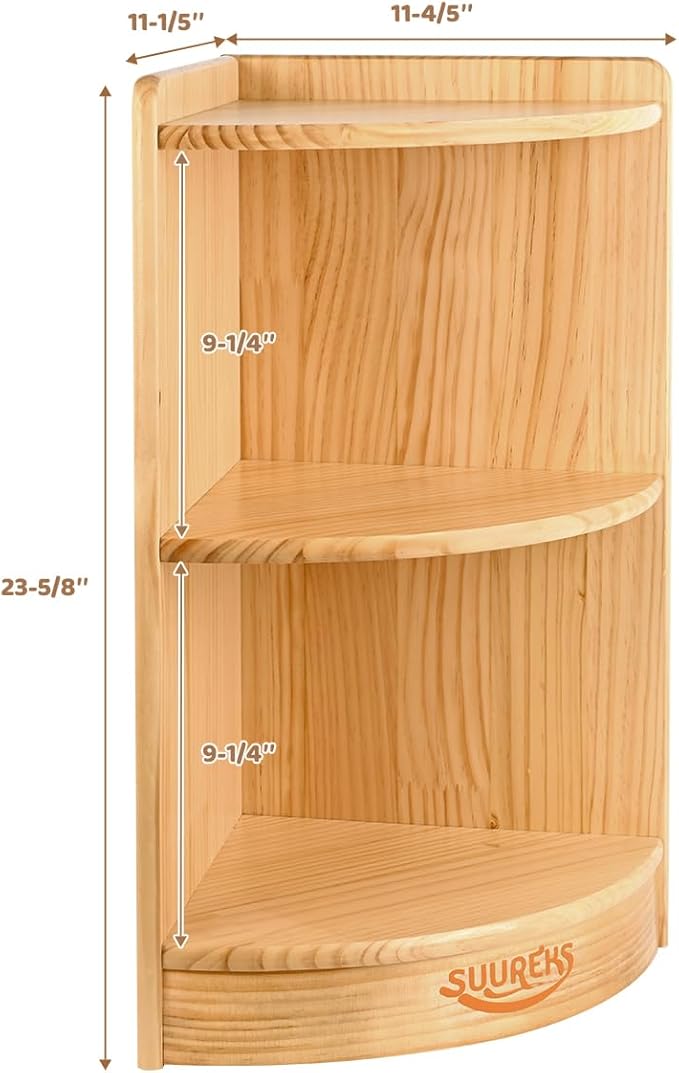Corner Cabinet, 2-Tier Montessori Shelf, Kids Toy Shelf & Wooden Bookshelf, Book Shelf for Kids Rooms, Nursery, Classroom, Kindergarten (23-5/8"*11-1/5"*11-4/5")