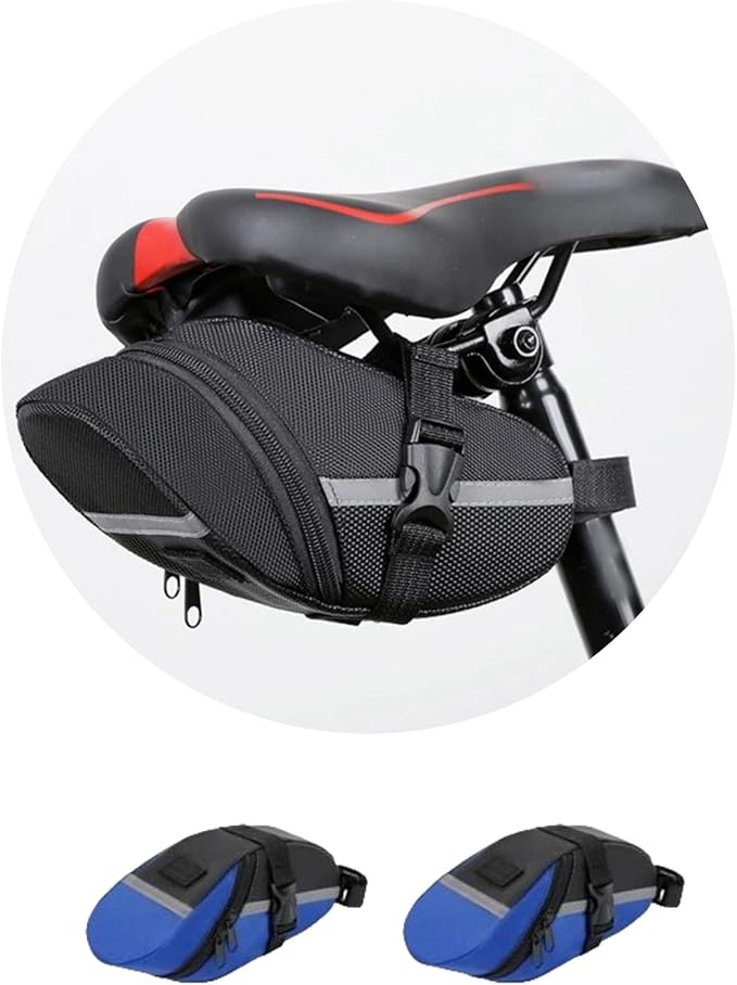 2 Pack Cycling Bag,Bicycle Saddle Bag,Mountain bike bag,Bike Seat Bag With reflective for a Safety ride Seat Bag, Bike Bag,bike bags for Mountain Road Bikes