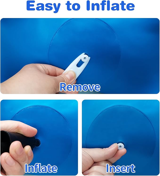 HotMax Bouncy Horse, Dinosaur Hopper Toys for Kids, Inflatable Ride on Bouncy Animals Toys for Toddlers, Jumping Horse for Baby Birthday Gift for Boy or Girl 18 Months 2-4 Year Old (Blue)