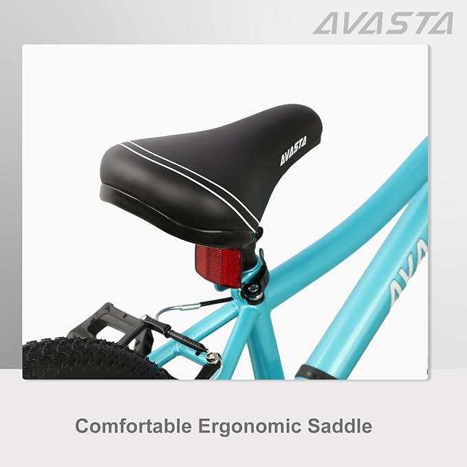 AVASTA Bilbo 18 20 Inch Kids Bike for Boys Girls 5-10 Years Old, Retro Style High Carbon Steel Bicycle with Adjustable Handlebars and Seat, Dual V-Brakes, Kickstand, Multiple Colors