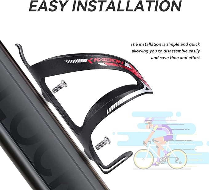 KABON Bike Water Bottle Holder, Lightweight Bicycle Alloy Aluminum Side Load Water Bottle Cage Brackets for Road Mountain Bike