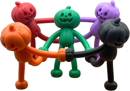 MAGMEN Pumpkinhead Magnetic Fidget Toy 5pc - Christmas Stocking Stuffer STEM Party Favors - Non-Candy Sensory Travel Toy for Kids Ages 3+ Stress Relief Birthday Gift Collectible.
