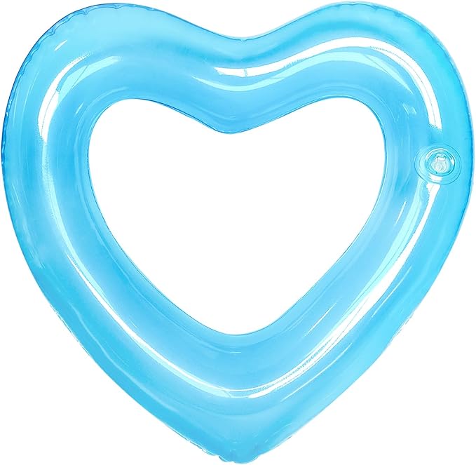 ZHUYNXIR Heart Swimming Pool Float Loungers Tube, Water Fun Beach Party Toys for Kids，Birthday Scene Layout Props.