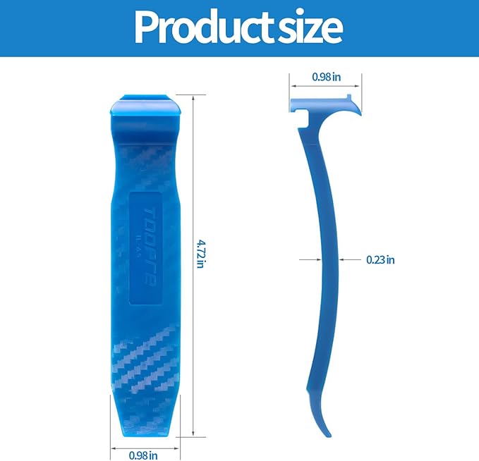 Professional Bike Tire Levers - High-Strength PC Material, Non-Slip Ergonomic Design, Rim Protector for Road/Mountain Bikes(Blue)