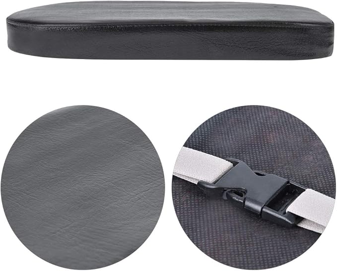 Bicycle Manned Cushion, Black PU Bike Rear Saddle Mountain Bike Back Shelf Seat Cushion, Wide Soft Pad Bicycle Accessory for School Sports Trail Riding