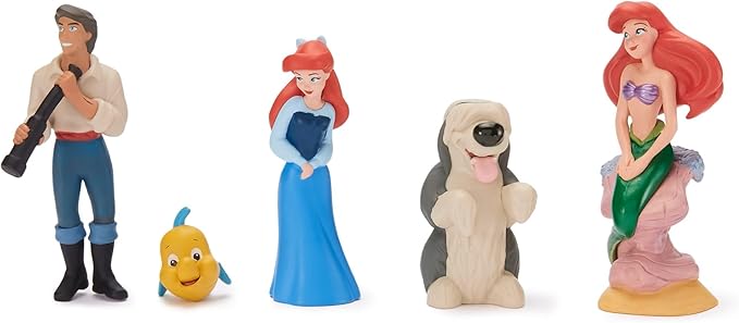 Disney Store Official The Little Mermaid Figure Set – 8 Fully Sculpted Disney Figures Including Ariel, Prince Eric, Ursula & More in Double-Tiered Box with Scenic Backgrounds