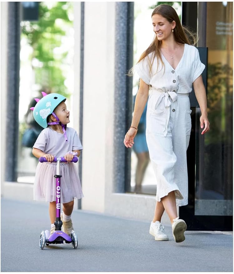 Micro Kickboard - Mini Deluxe Foldable LED Scooter, 3-Wheeled, Lean-to-Steer, Swiss-Designed Micro Scooter with LED Light-Up Wheels, for Kids Ages 2-5