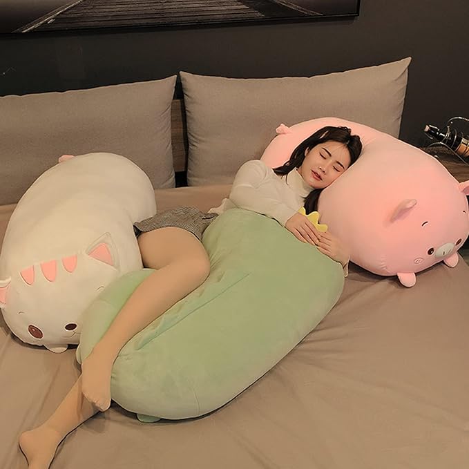 Cat Plush Hugging Pillow, Soft Kitten Cat Stuffed Animal Toy Body Pillow 33.5"