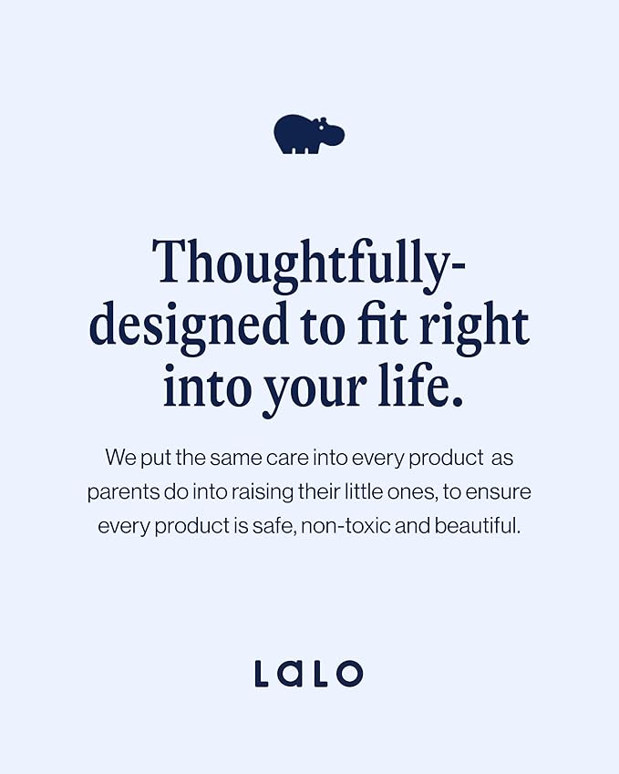 Lalo The High Chair Infant Kit - Convertible Wooden High Chair for Babies & Toddlers with Infant Support & Cushion, Grows with Your Child, Dishwasher Safe Tray, Adjustable Footrest Blueberry