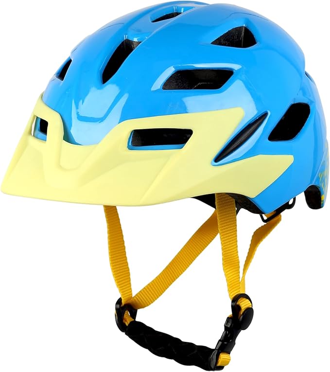 Kids Bike Helmet, Youth Toddler Boys Girls Helmets, 2 Size Adjustable for Ages 2-3-5-8-14 Years, Child Helmet with Visor and LED Light, Lightweight Multi-Sport Bicycle Scooter Cycling Helmets