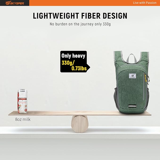 SKYSPER Small Daypack 10L/15L/20L Hiking Backpack Packable Lightweight Travel Day Pack for Women Men