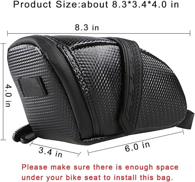 Bicycle Seat Bag Water Proof,Bike Pack Under Seat,Wedge Saddle Bag for Bike,Cycling Accessories